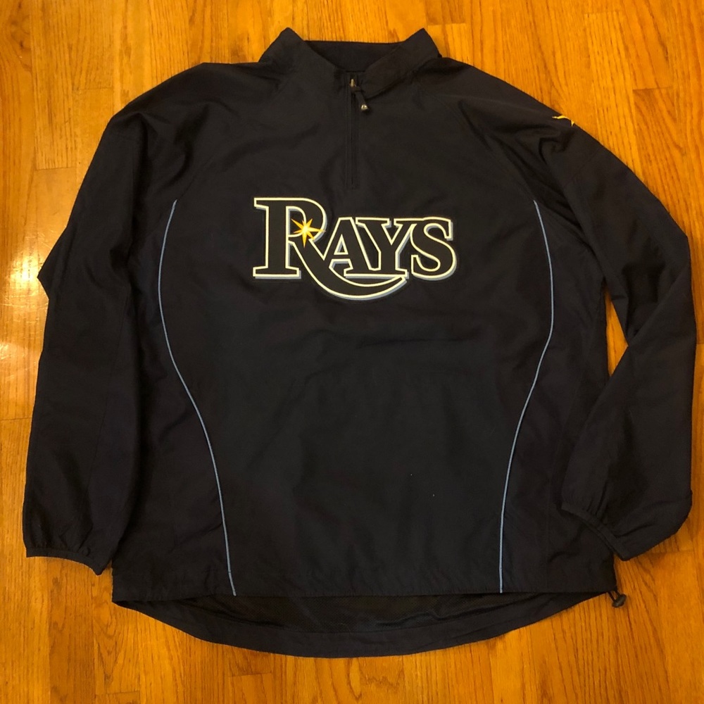 Tampa Bay Rays Quarter Zip Majestic Jacket Used